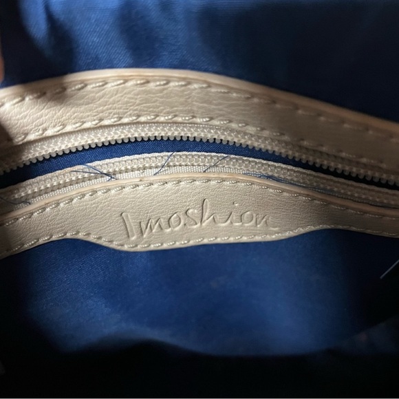 Vintage Imoshion Cream and Blue Floral Crossbody Bag - Picture 4 of 8